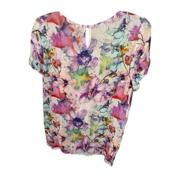 Soft Surroundings Colorful Floral Blouse - Picture 5 of 9